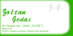 zoltan gedai business card